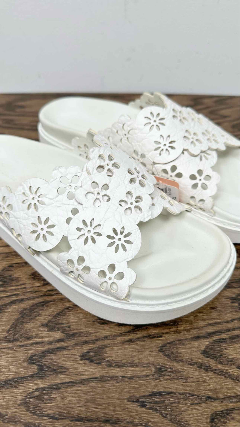 Simone Rocha Lacer-cut Floral Slides