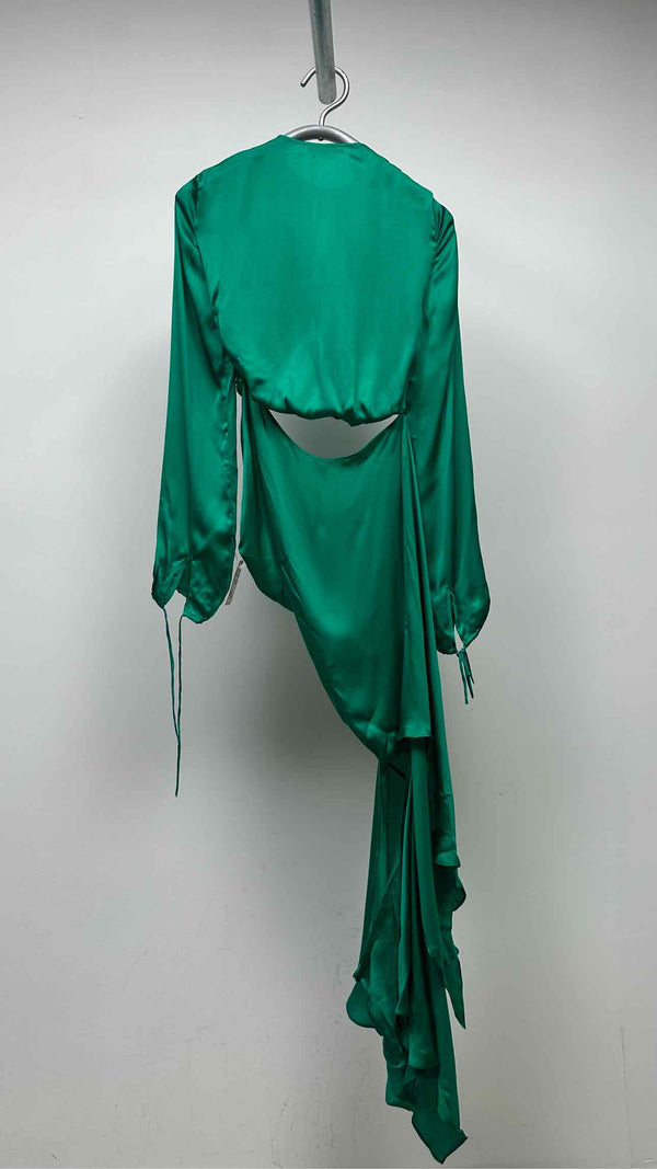 Acne Studios L/S Asymmetrical Cut Out Silk Dress