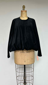 Comme Des Garçons Comme Des Garçons Long-sleeve Velvet Puff Top