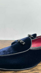 Baudoin & Lange Sagan Bow Velvet Loafers