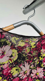 Jean Paul Gaultier L/S Acid-floral Mesh Top