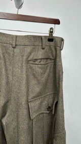 Comme Des Garcons Homme Plus Drop-clutch Cargo Wool Wide Pants