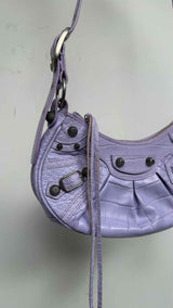 Balenciaga Croc-embossed Cargole XS Shoulder Bag
