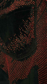 Jean Paul Gaultier "Vampire" Blood Drip Velvet Pants