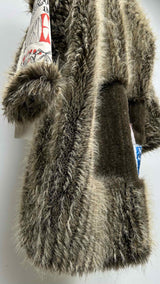 Martin Rose Patched Faux-fur Coat
