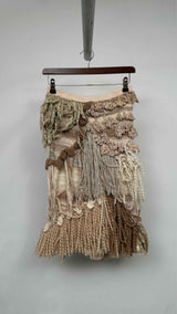 Rodarte Mixed-media Hand-knit Fringe Long Skirt