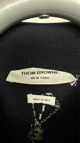 Thom Browne S/S Sky Icons Intarsia Knit Polo Shirt