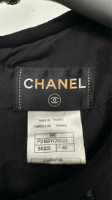 Chanel Knee-Lined Bow Crystal Heart CC Dress