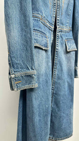 Alexander McQueen Embroidered Denim Tail Coat
