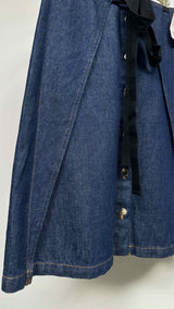 MM6 Button-Up Wrap Denim Skirt