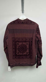 By Walid Sashiko Crochet Textured Padded Jacket