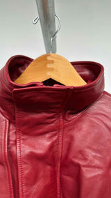 Frame Alexandra Leclerc Short Leather Trench Coat