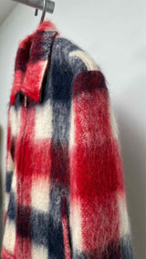Thom Browne Plaid Zip-up Mohair Jacket