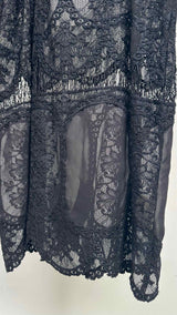 Bode N/S Corinthia Teddy Lace Silk Mini Dress