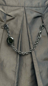CELINE Pleated Chain-detailed Skirt