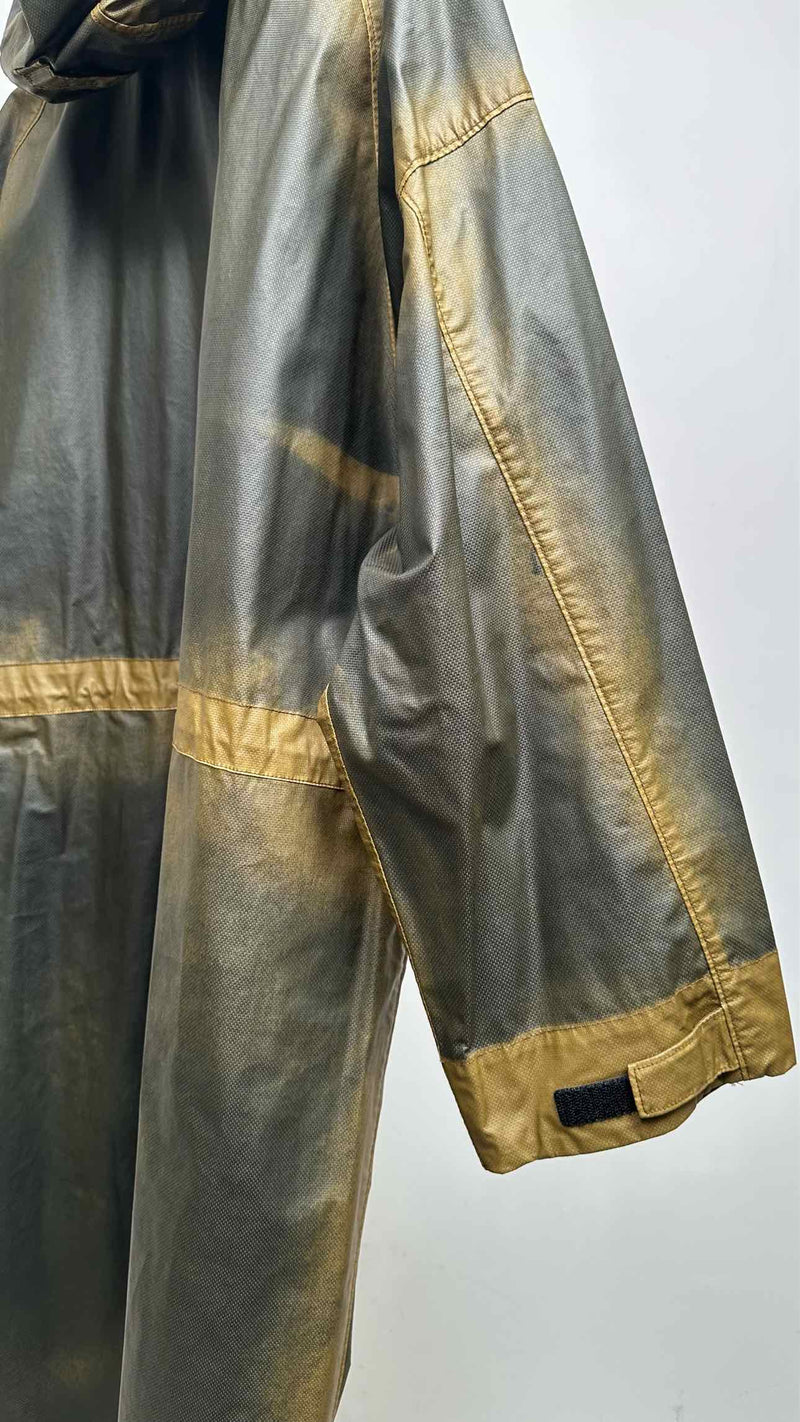 Stone Island Mussola Gommate Longline Hooded Water-resistant Coat