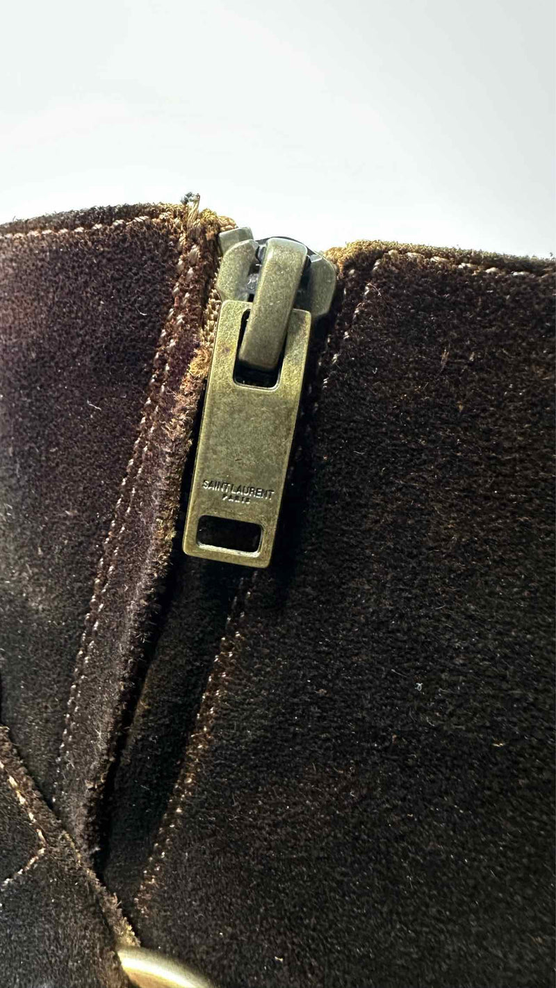 Saint Laurent Suede Wyatt Boots