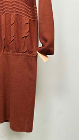Issey Miyake L/S Quarter-Zip Cable-Knit Long Dress
