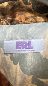 ERL Leaf-print Satin Shirt