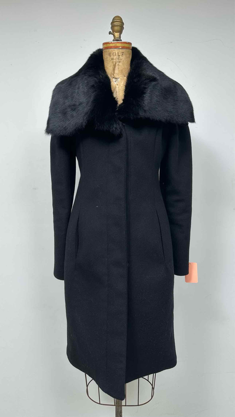 Just Cavalli Detachable Fur-collar Long Coat