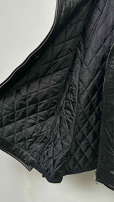 Sacai Zip-detailed Layered Leather Riders Jacket