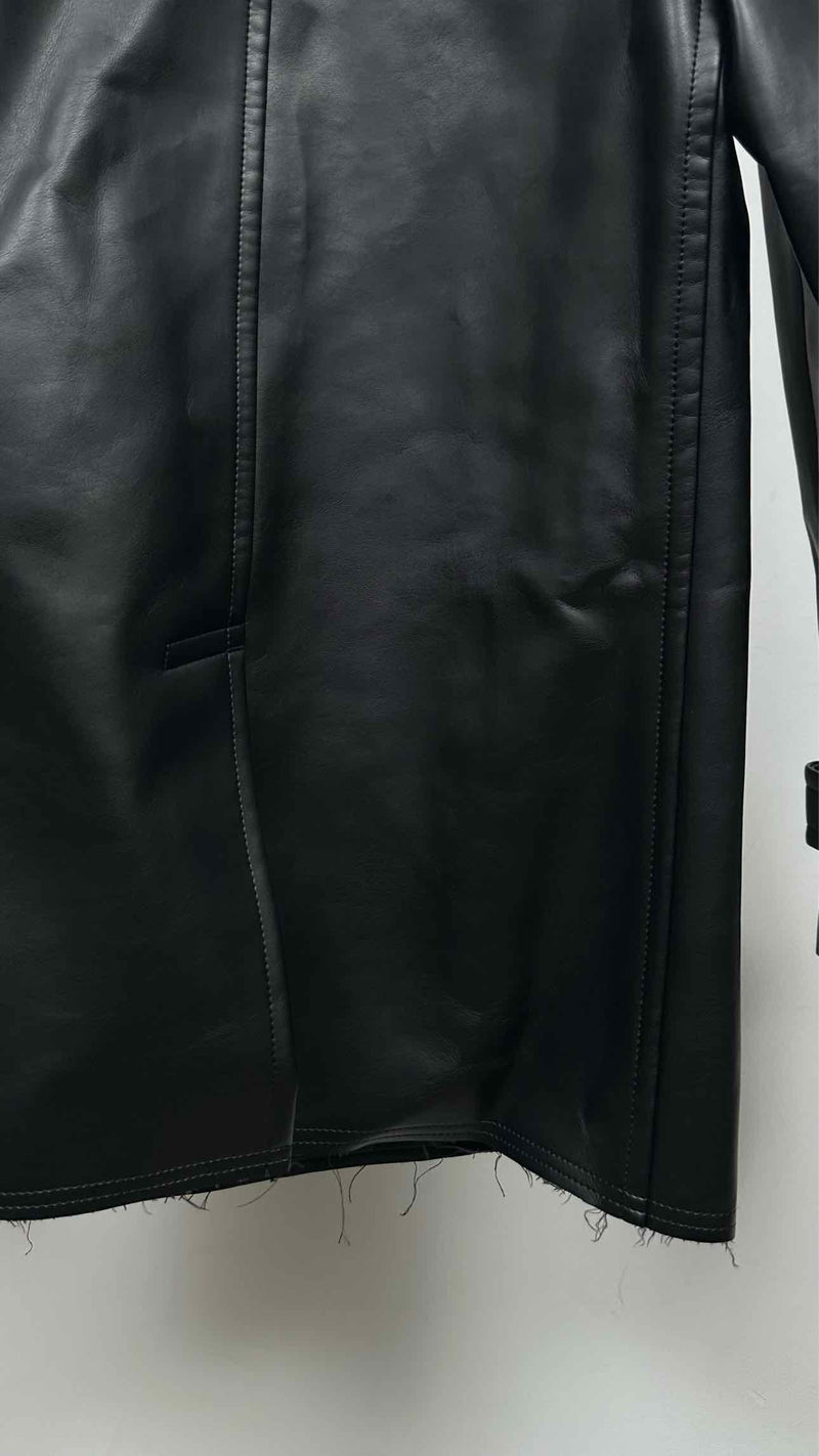 Comme Des Garcons Homme Plus Faux-leather Pea Coat