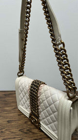 Chanel Python Rock Chain Small Boy Bag