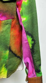 Dries Van Noten Multi-color Gradient Denim Jacket