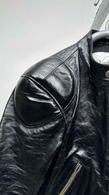 Vaquera Padded Leather Racer Jacket