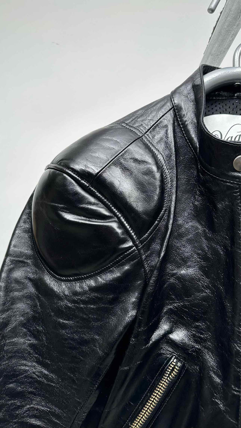 Vaquera Padded Leather Racer Jacket