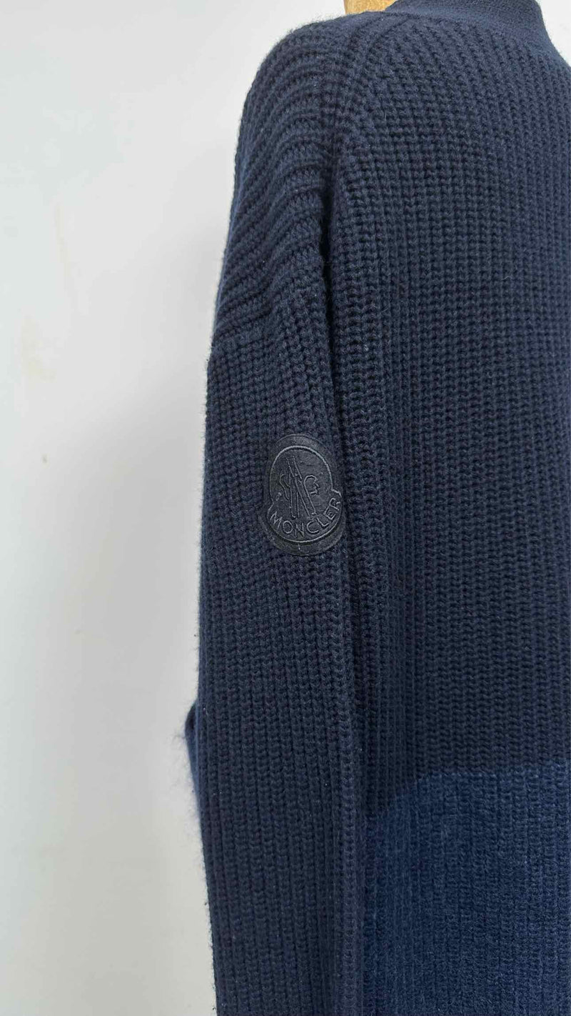 Moncler Oversized Bottom Mohair Rib Cardigan