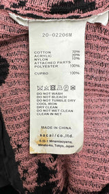 Sacai X Sun Surf  Jacquard Hybrid Cardigan