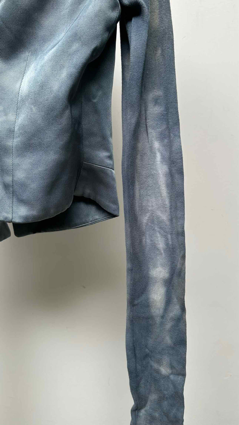 Rick Owens Over-dye Hook-closer Cropped Blazer Jacket