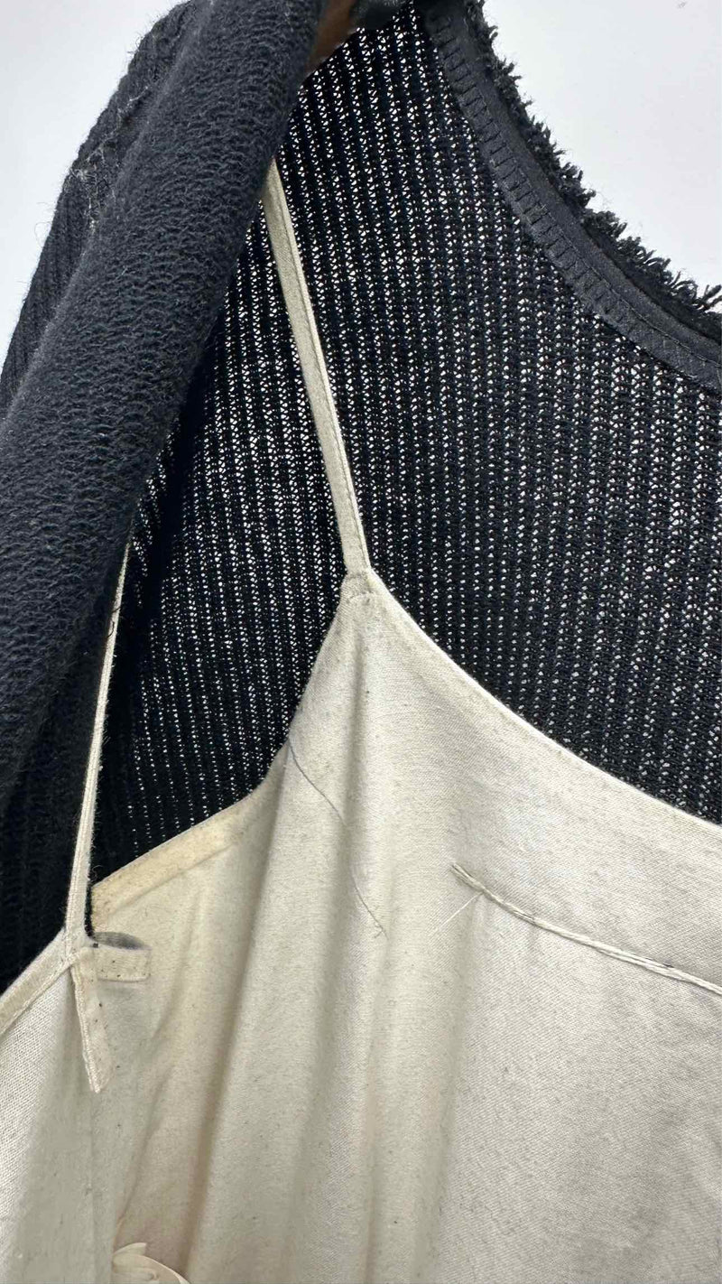 Comme Des Garcons Knit-hybrid Tiered Ruffle-bottom Dress