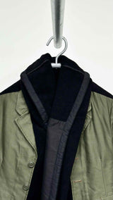 Comme Des Garcons Fleece-hybrid Hooded Over Coat