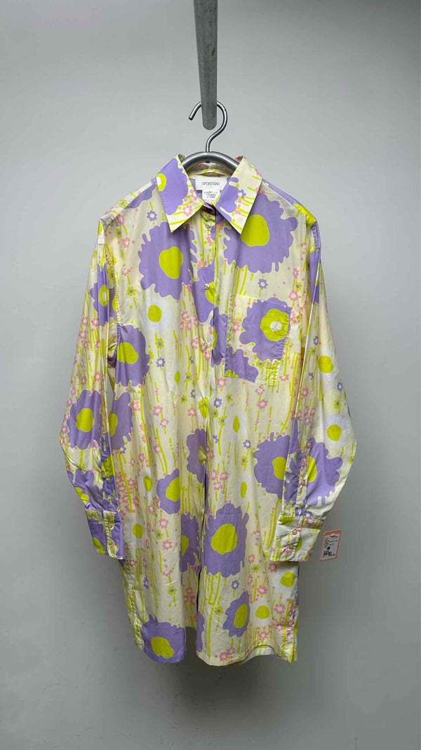 Sportmax Belted Floral Oversized Shirt Dress
