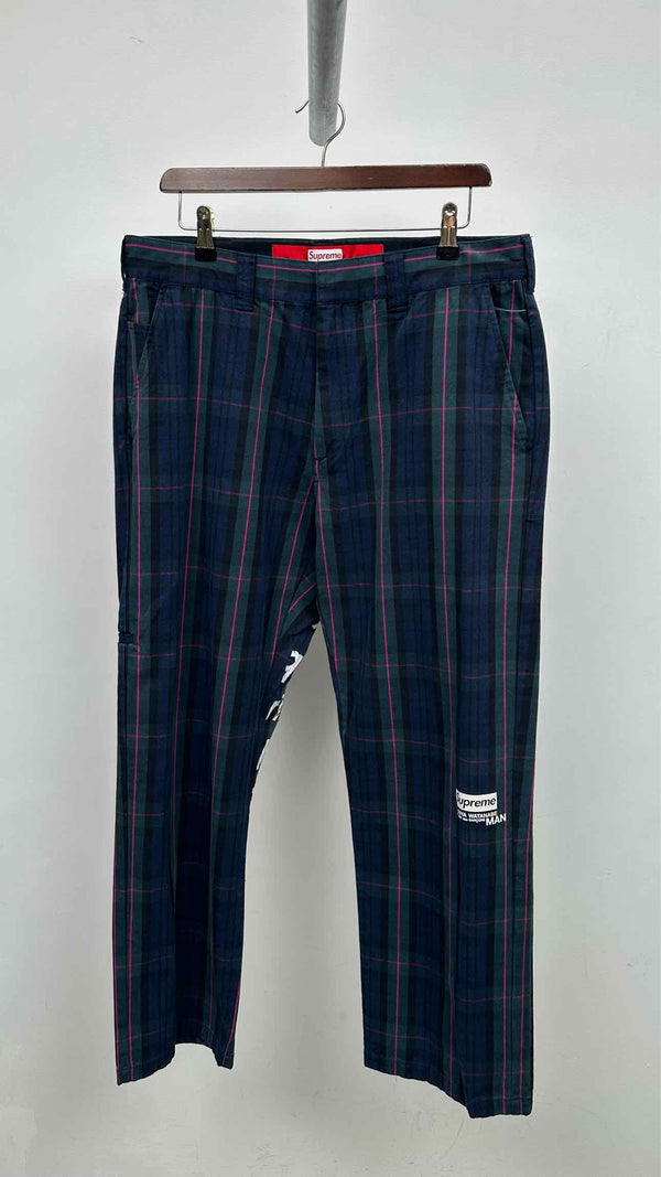 Supreme X Junya Watanabe Plaid Painted Work Pants