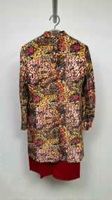 Comme Des Garcons Homme Plus Colorful Deconstructed Leopard Wool Coat
