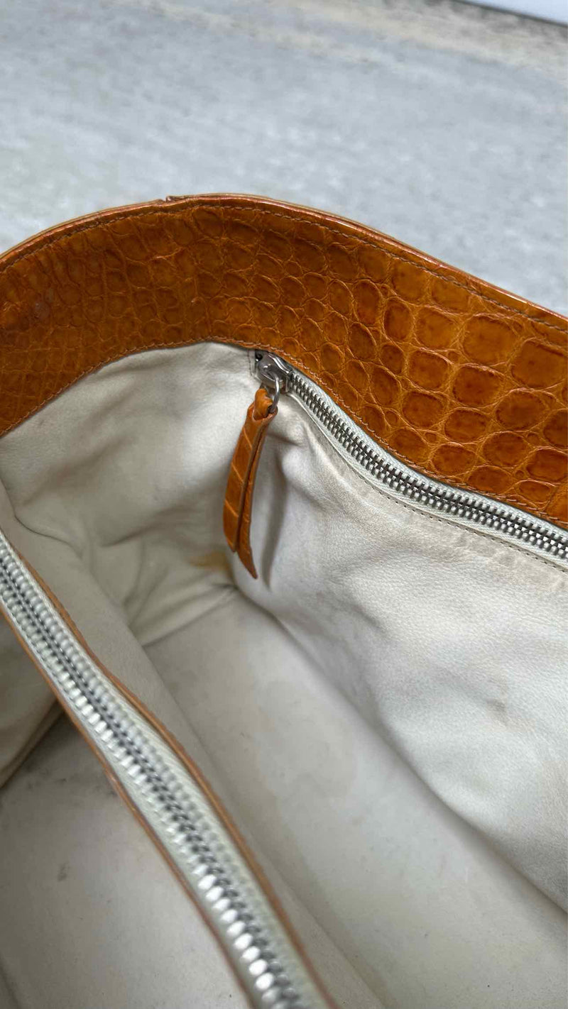 Tardini Silver Doller Alligator Bag
