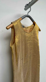 Jil Sander N/S Satin Metallic-Textured Dress