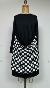 Comme Des Garçons L/S Layered Polka-dot Dress