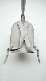 Thom Browne White Contrast Leather Backpack