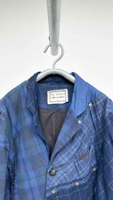 By Walid Multi Check Patchwork Blazer Jacket