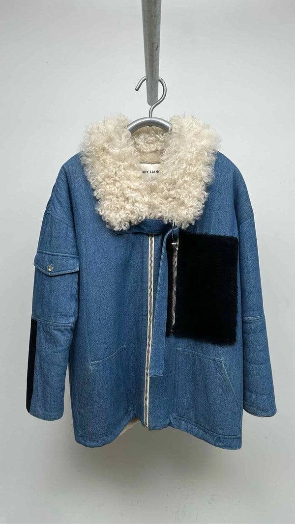 Sandy Liang Fur-lining Citroen Coat