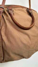 Dries Van Noten Canvas/ Leather Large Messenger Bag