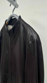 Giorgio Armani Collarless Mesh Leather Jacket