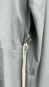 Acne Studios Drawstring Stitching Leather Trench Coat