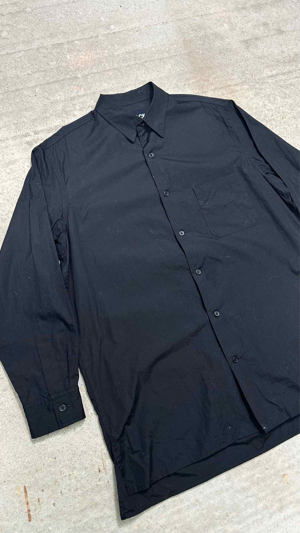 Black Scandal Yohji Yamamoto Back-printed Long Shirt