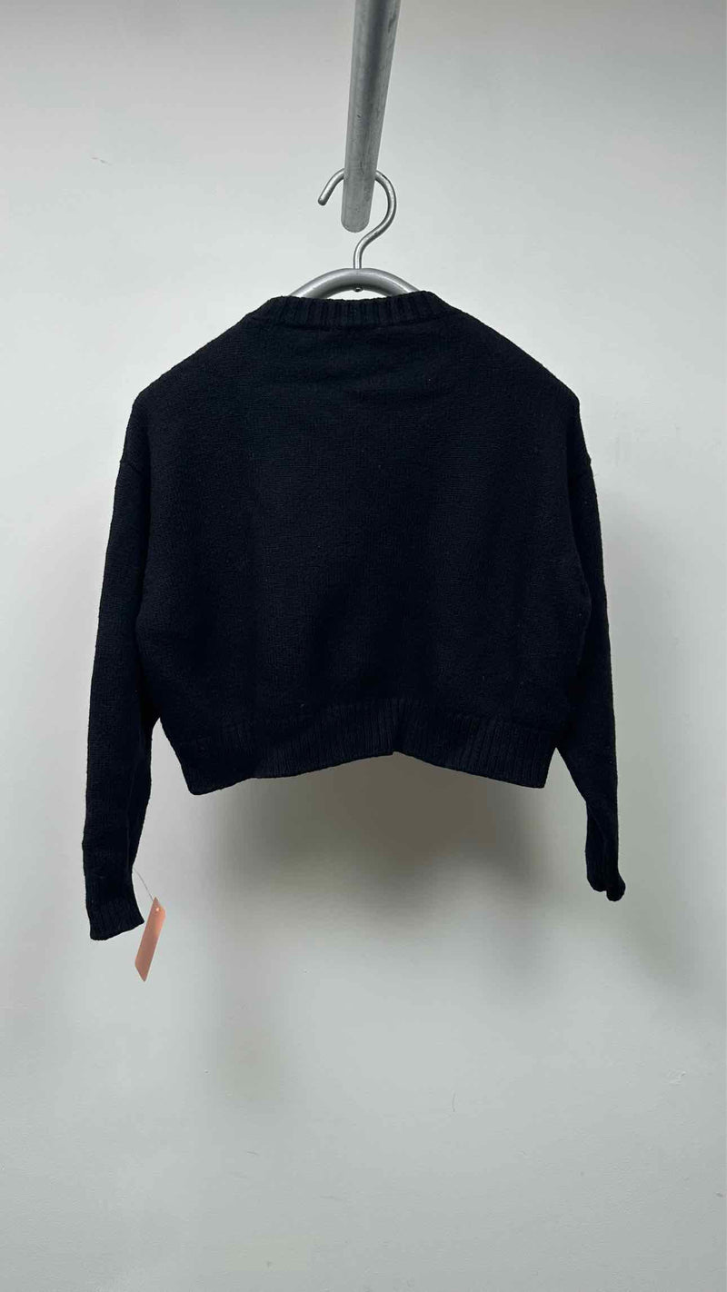 Miu Miu Cropped Strawberry-Embroidered Sweater