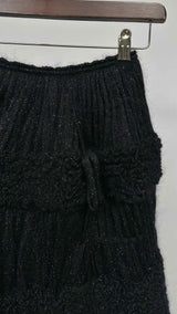 Alaia Pleated Knit Glitter Skirt